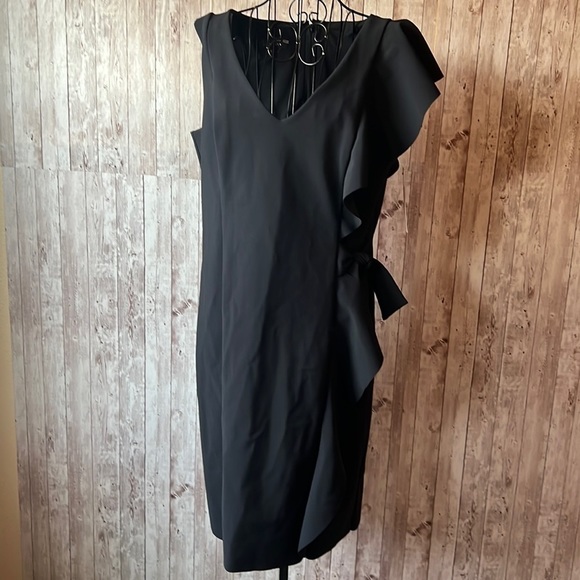 Rickie Freeman For Teri Jon Black Sleeveless Dress - Picture 2 of 7